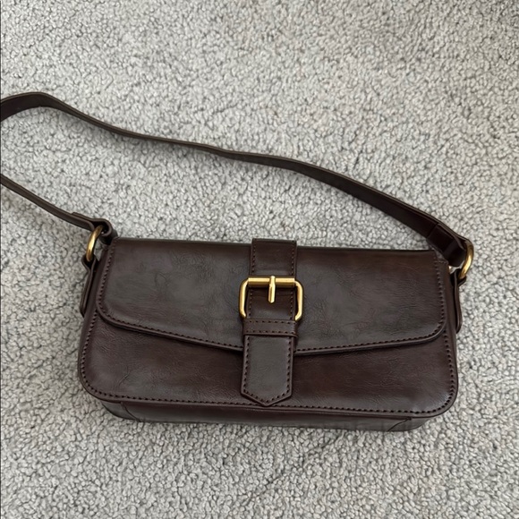 Brandy Melville Handbags - Brandy Melville Brown Leather Shoulder Bag New Without Tags